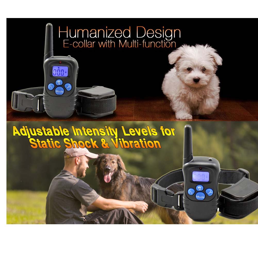 Patpet Pet Training Electronic Dog Shock Collier électrique Rechargeable et étanche 330yy Collier à distance Collier de choc SHOCK STOP BOKING CHIENS Pas de contrôle d'écorce