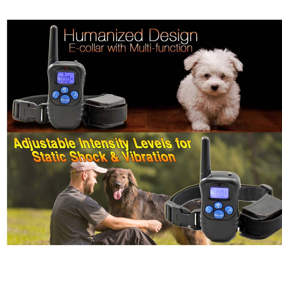 Patpet Pet Training Electronic Dog Shock Collier électrique Rechargeable et étanche 330yy Collier à distance Collier de choc SHOCK STOP BOKING CHIENS Pas de contrôle d'écorce