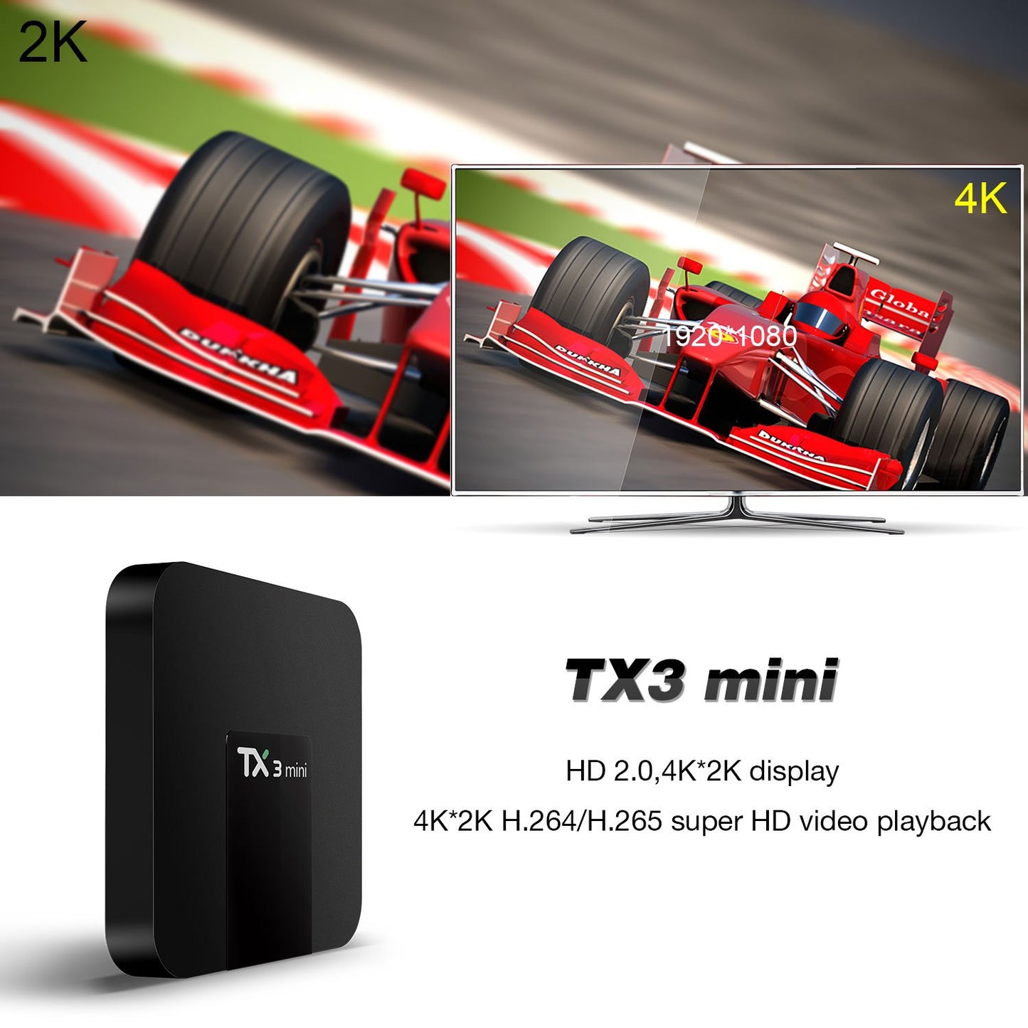 TX3 Mini Android 7.1 TV BOX 2G/16G TV-Center Amlogic S905W 4K H.265 WiFi Smart TV BOX.