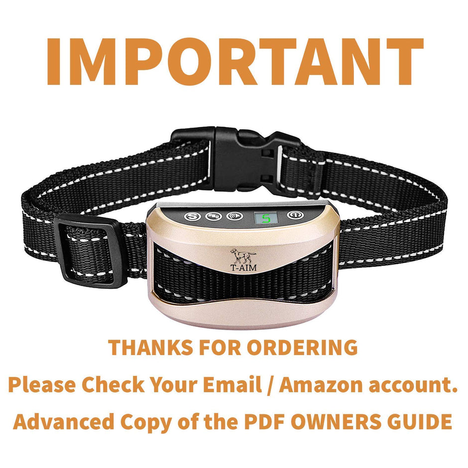 HEAVY DUTY SHOCK COLLAR FOR LARGE DOGS | Bark Obedience Training | Guaranteed to STOP Nuisance Barking | Fits Small to Large Dogs | Vibration & Beep Only Mode | Anti Bark | No remote required | RECHARGEABLE