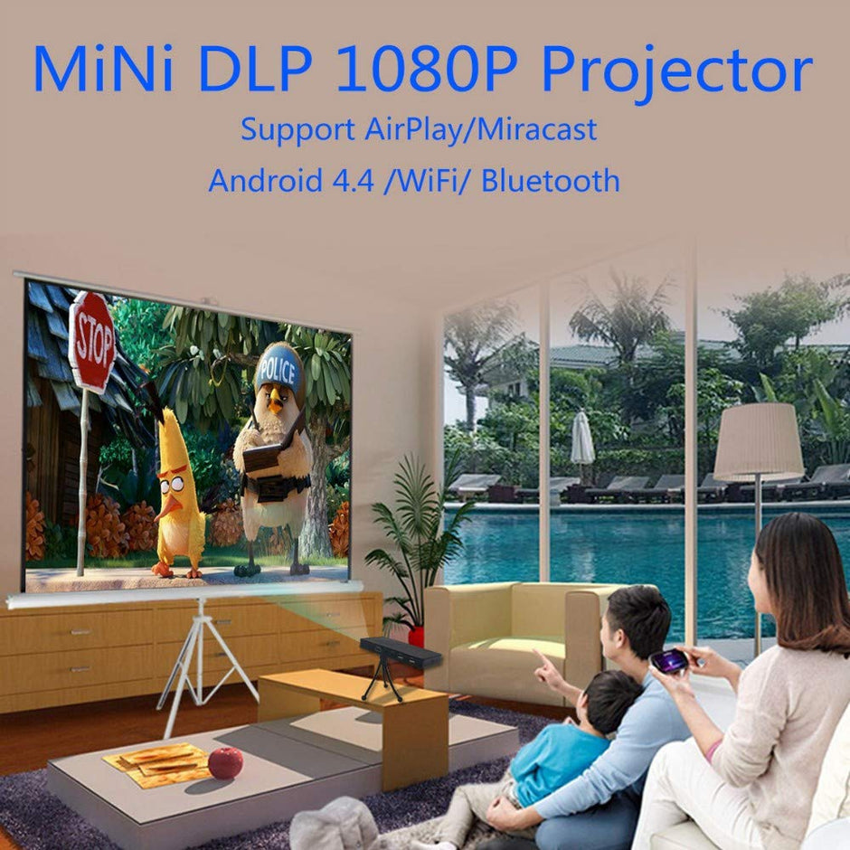 Wireless Mobile Phone pico Mini Pocket Smartphone Projector 1080p WiFi Streaming tv Box