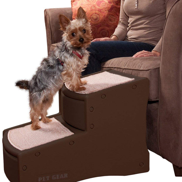 Pet Gear Easy Step II Pet Stairs, 2 Step for Cats/Dogs up to 150 Pounds, Portable, Removable Washable Carpet Tread