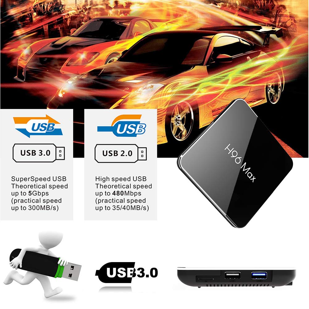 Android 8.1 H96 Max X2 TV Box 4GB RAM 32GB ROM Support Dual WiFi 2.4G+5G/4K/3D Smart TV Box Streaming Media Player