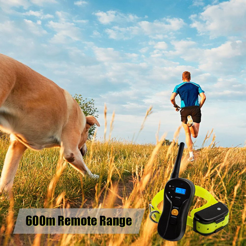 Dog Training Collar -Rechargeable & Waterproof 660yd Remote Control Collar - Blind Operation Remote with Tone / Vibration / Shock Electric Collar-Fit For (10Lbs - 100Lbs)