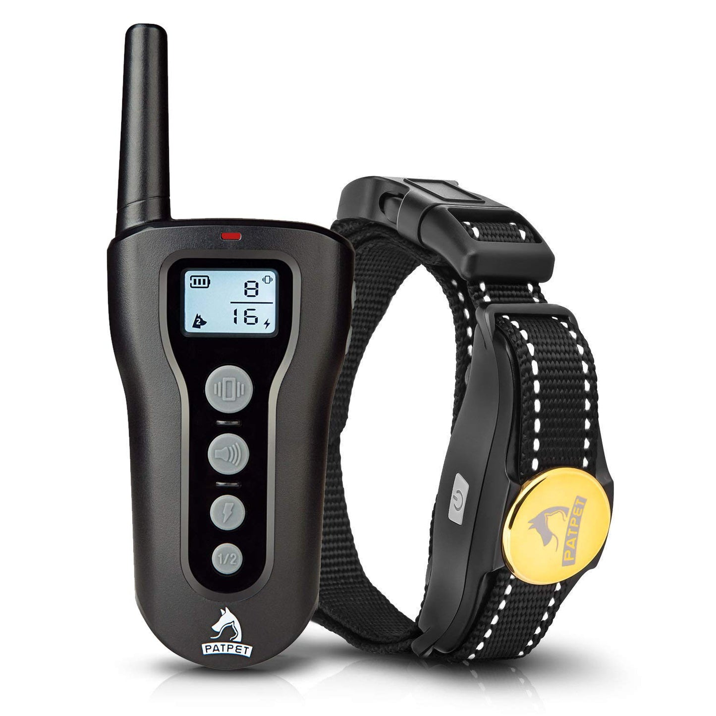 Patpet Dog Training Collar,1000FT Remote Control Collar,Rechargeable Waterproof,Shock Collar Dog Beep/Vibration/Shock Mode Small Medium Large Dogs