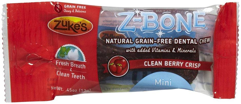 Zuke'S Performance Pet Nutrition 134080 72 Count Z-Bone Mini Cherry Berry Display Box, Mini