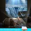Projecteur P8i HD 1080p Mini DLP Smart Projecteur HDMI Portable Home Projecteur, noir