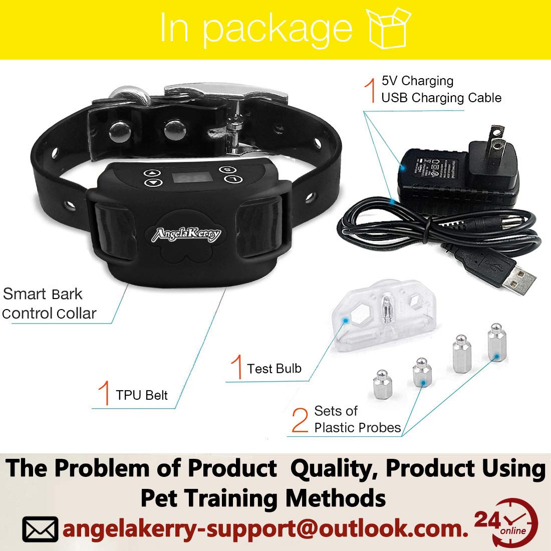 AngelaKerry Wireless Dog Fence System with GPS, Outdoor Invisible Pet Containment System Rechargeable Waterproof Collar 850YD Remote for 15lbs-120lbs Dogs (Black, 1pc GPS Receiver by 1 Dog)
