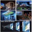 Projecteur HD 1080p Mini DLP Smart Projecteur HDMI Portable Home Projecteur, noir