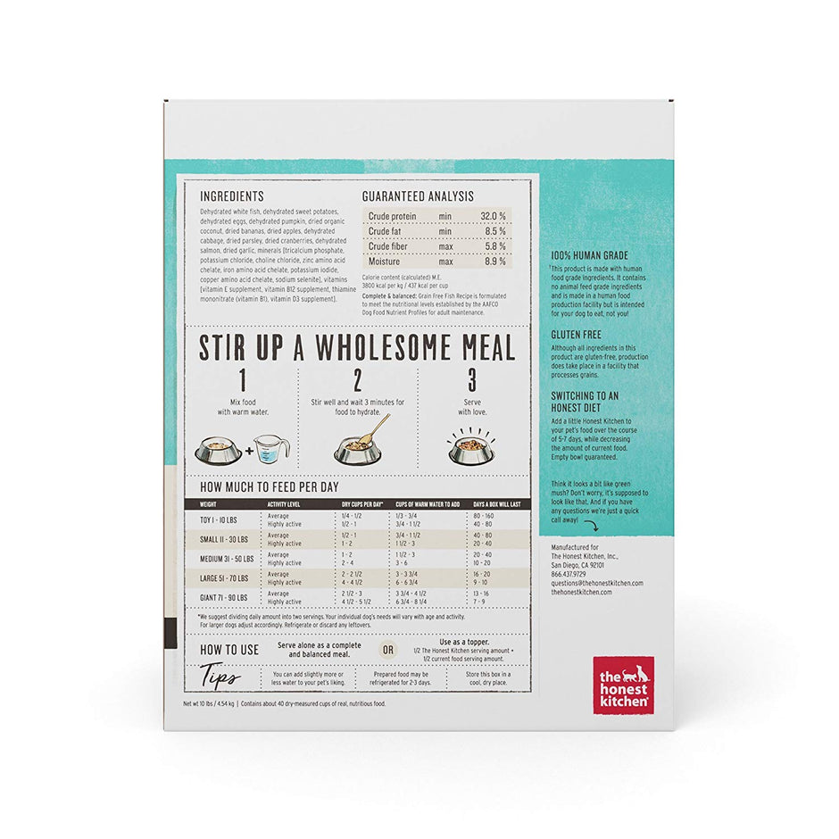 The Honest Kitchen Human Grade Dehydrated Grain Free Dog Food