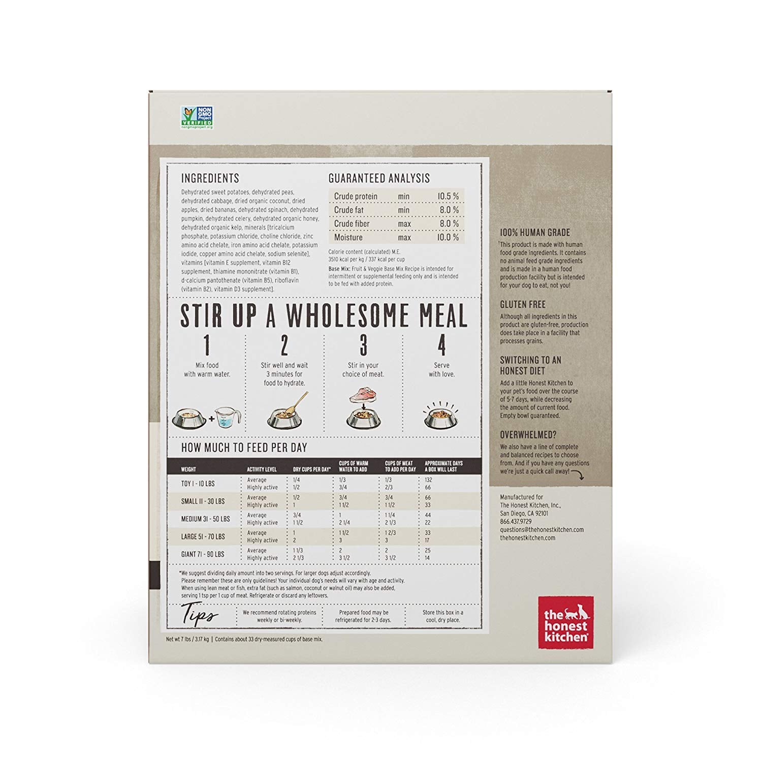 The Honest Kitchen Human Grade Dehydrated Grain Free Base Mix Dog Food