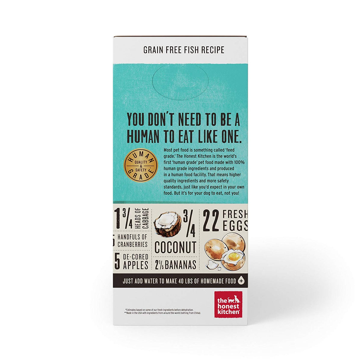 The Honest Kitchen Human Grade Dehydrated Grain Free Dog Food