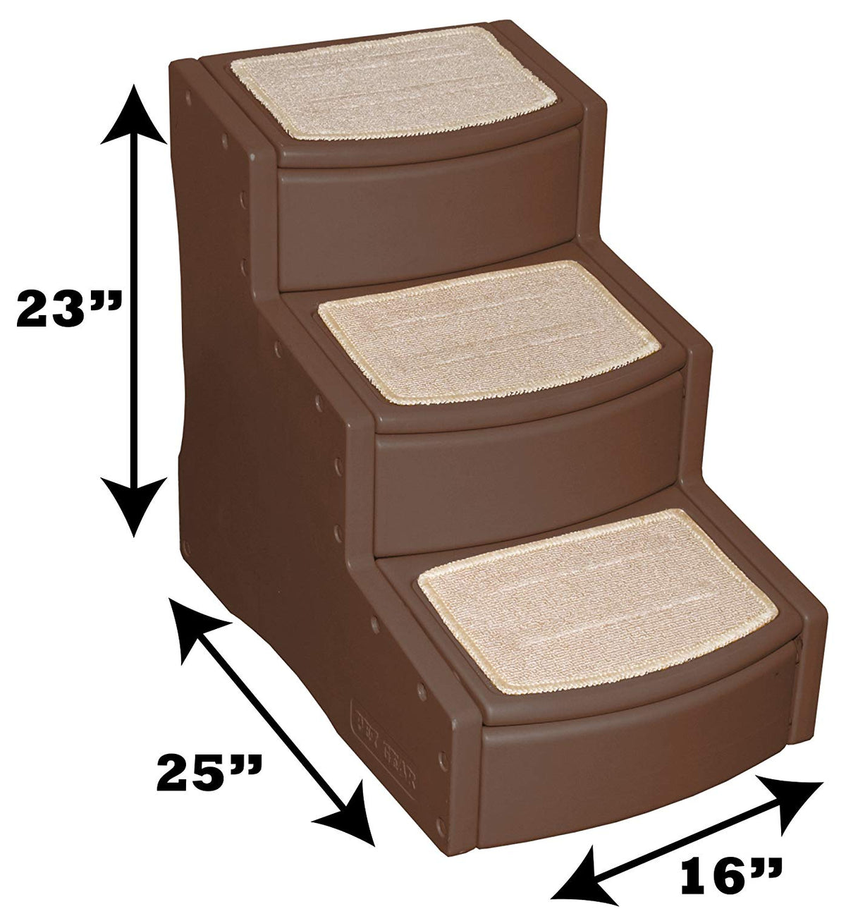 Pet Gear Easy Step III Pet Stairs, 3-Step for Cats/Dogs, Removable Washable Carpet Treads