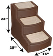 Pet Gear Easy Step III Pet Stairs, 3-Step for Cats/Dogs, Removable Washable Carpet Treads