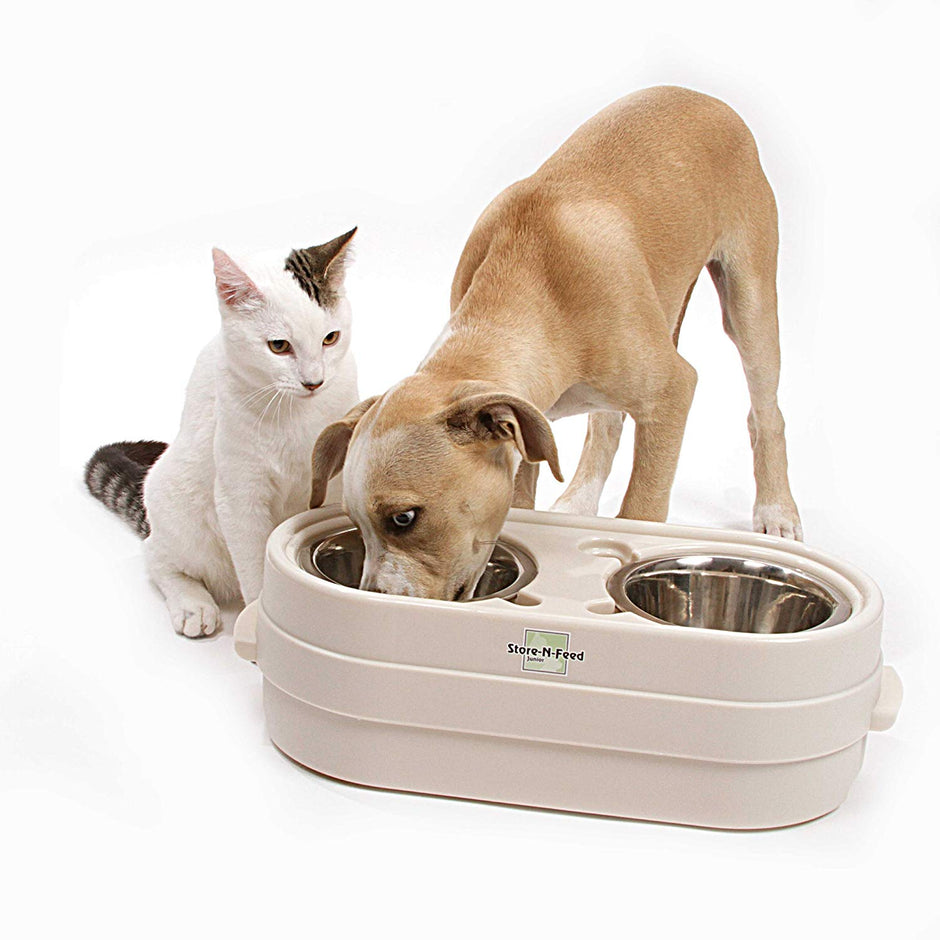 Notre magasin d'animaux de compagnie-n - Feed Adjudable Soured Dog Bowl Feeder