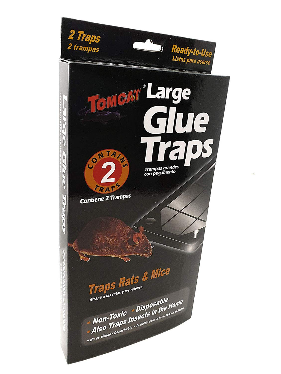Tomcat GRAND TRAPS DE GLUE jetable pour rats et souris, 2 pack