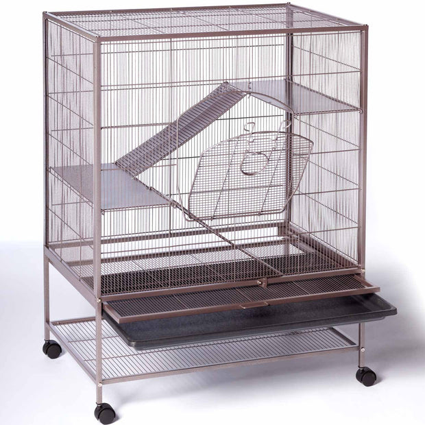 Cage de rat et de chinchilla prévue 495 rose saupoudrée de terre, 31 x 20,5 x 40 po