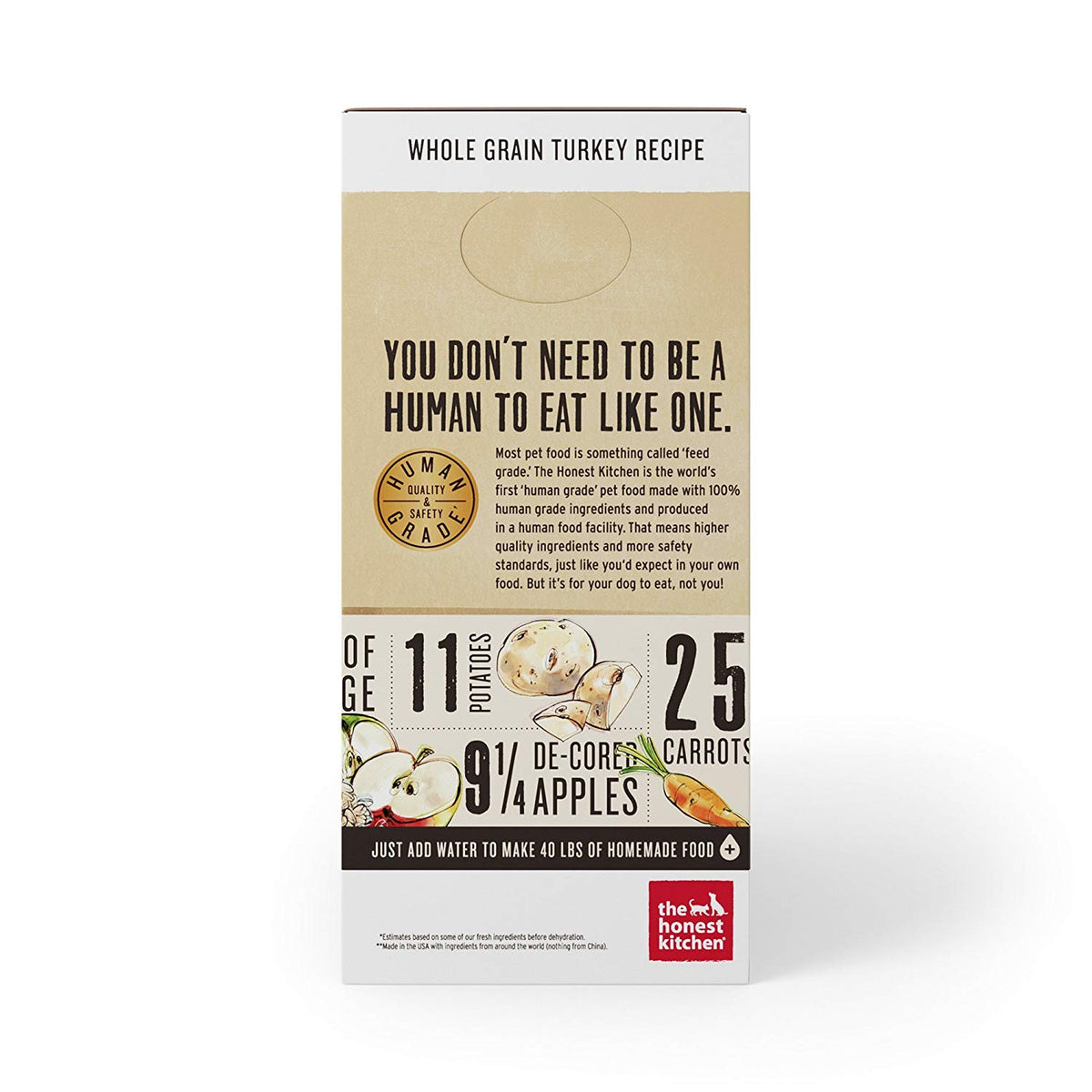 The Honest Kitchen Human Grade Dehydrated Organic Grain Dog Food