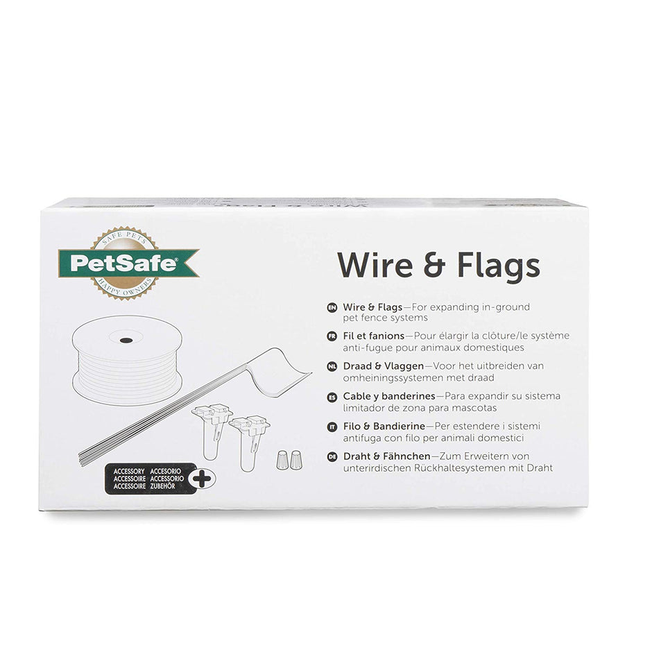 PetSafe Fence Wire and Flag Kit, Includes 50 boundary Flags and 500 ft of Wire, Expand your In-Ground Fence
