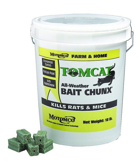MOTOMCO TOMCAT BAIT CHUNX All Weather rat mice mouse rodents  1 OUNCE/ 18LB