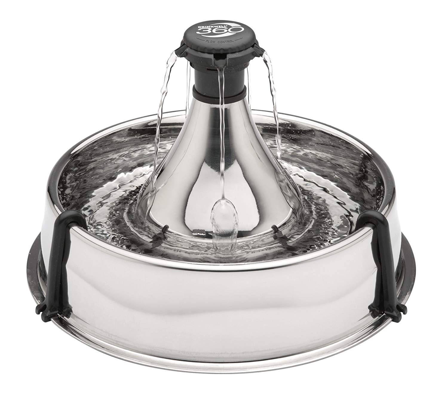 PetSafe Drinkwell 360 Multi-Pet Stainless Steel Dog and Cat Fountain, Filtered Water, 128 oz. Water Capacity