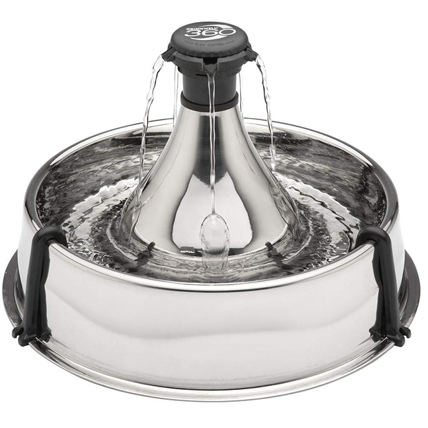 PetSafe Drinkwell 360 Multi-Pet Stainless Steel Dog and Cat Fountain, Filtered Water, 128 oz. Water Capacity