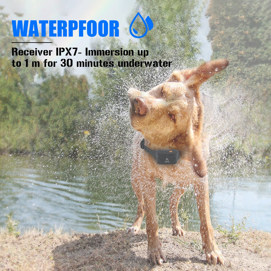 Dog Training Collar, PATPET Waterproof -IPX7 and Rechargeble Remote Shock Collar for Dogs with Training Guide, Vibration/Shock/ Beep for All Size Dog,Blind Operation,Range up to 656yd ( p-collar620)