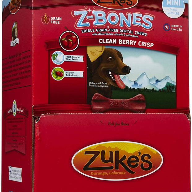 Zuke's Performance Pet Nutrition 134080 72 Count Z-Bone Mini Cherry Berry Display Box, Mini