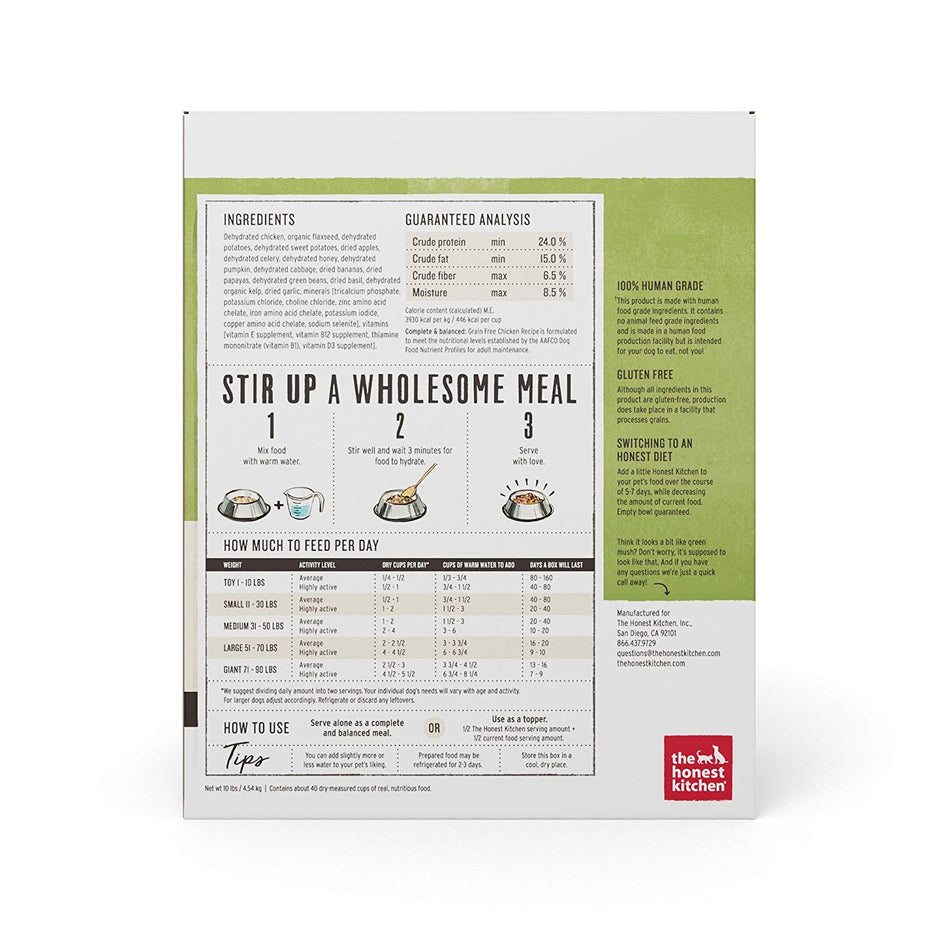The Honest Kitchen Human Grade Dehydrated Grain Free Dog Food