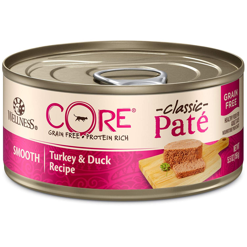 Wellness Core Natural Grain Free Wet Canned Cat Food Turkey & Duck