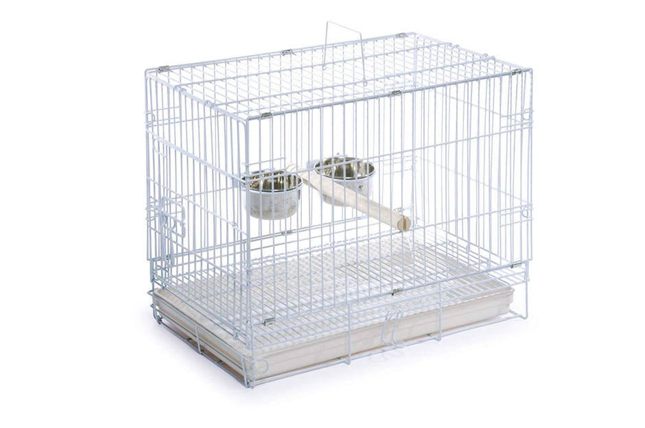 Prevue Hendryx Travel Bird Cage 1305 White, 20-Inch by 12-1/2-Inch by 15-1/2-Inch