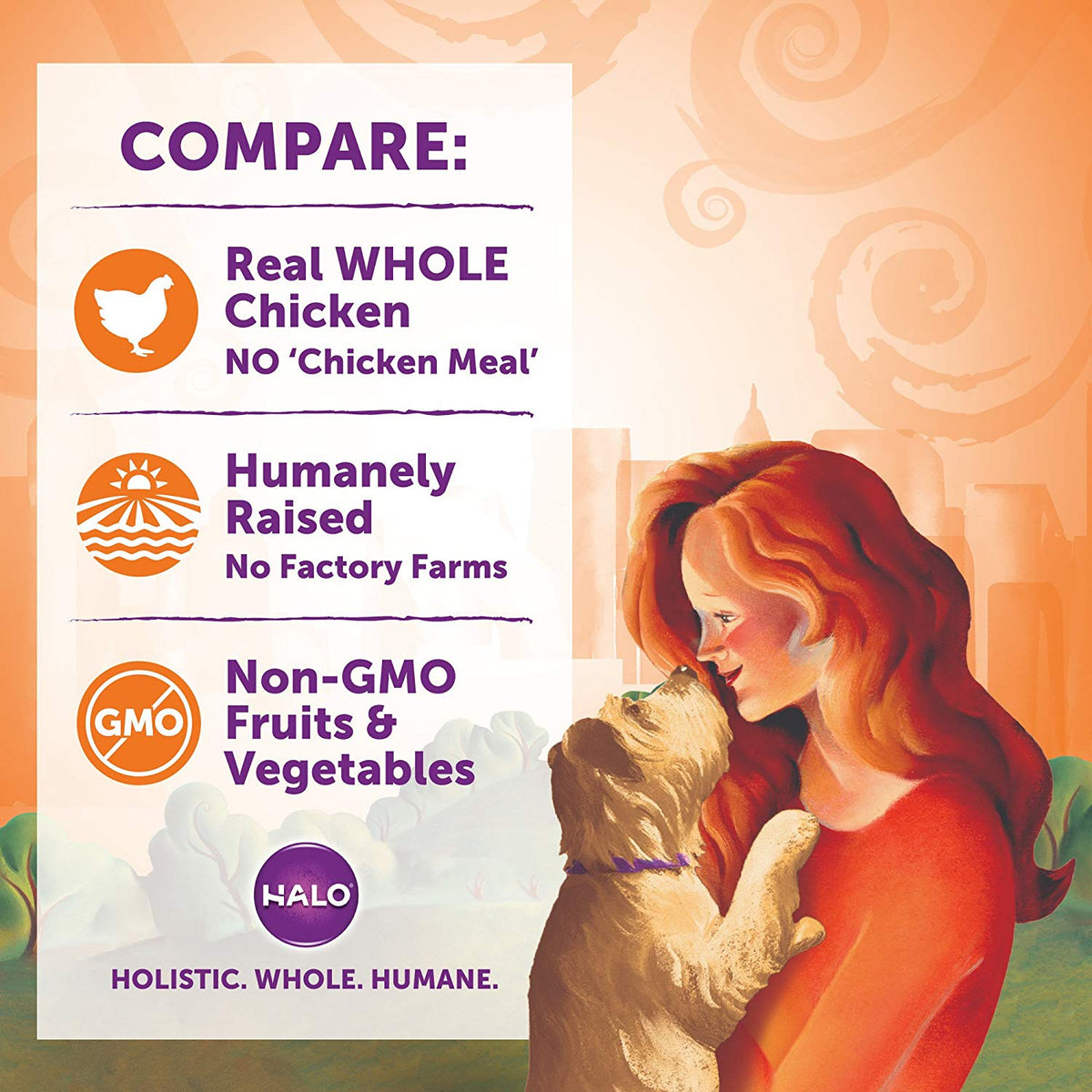 Halo Holistic Natural Dry Dog Food for Adult Dogs