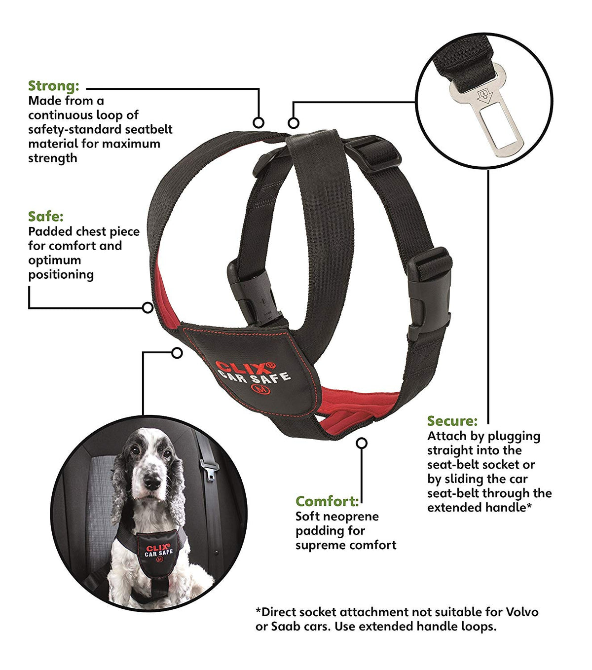 The Company of Animals Clix Car Safe Dog Harness Size