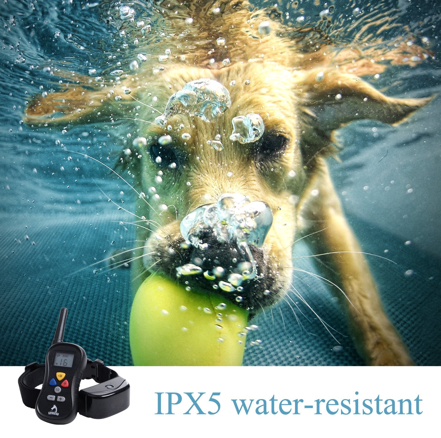 PATPET Remote Dog Training Collar - Rainproof - 330yd Remote Dog Shock Collar with Beep, 16 Levels of Vibration and Shock Electronic Collar - All Size Dogs (10Lbs - 100Lbs) ...