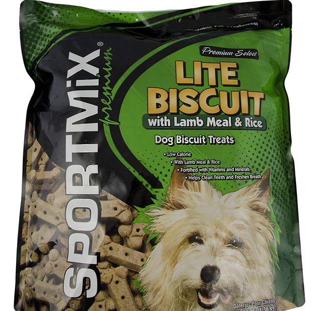 Sportmix Wholesomes Lite Biscuit avec des farines de chiens gratuites de farine d'agneau, 3 lb.