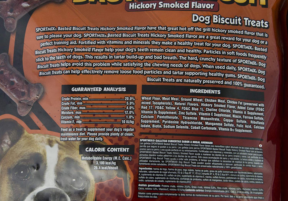 Sportmix Wholesomes Basted Biscuit With Smoky Bacon Flavor Grain Free Dog Treats, 3 Lb.