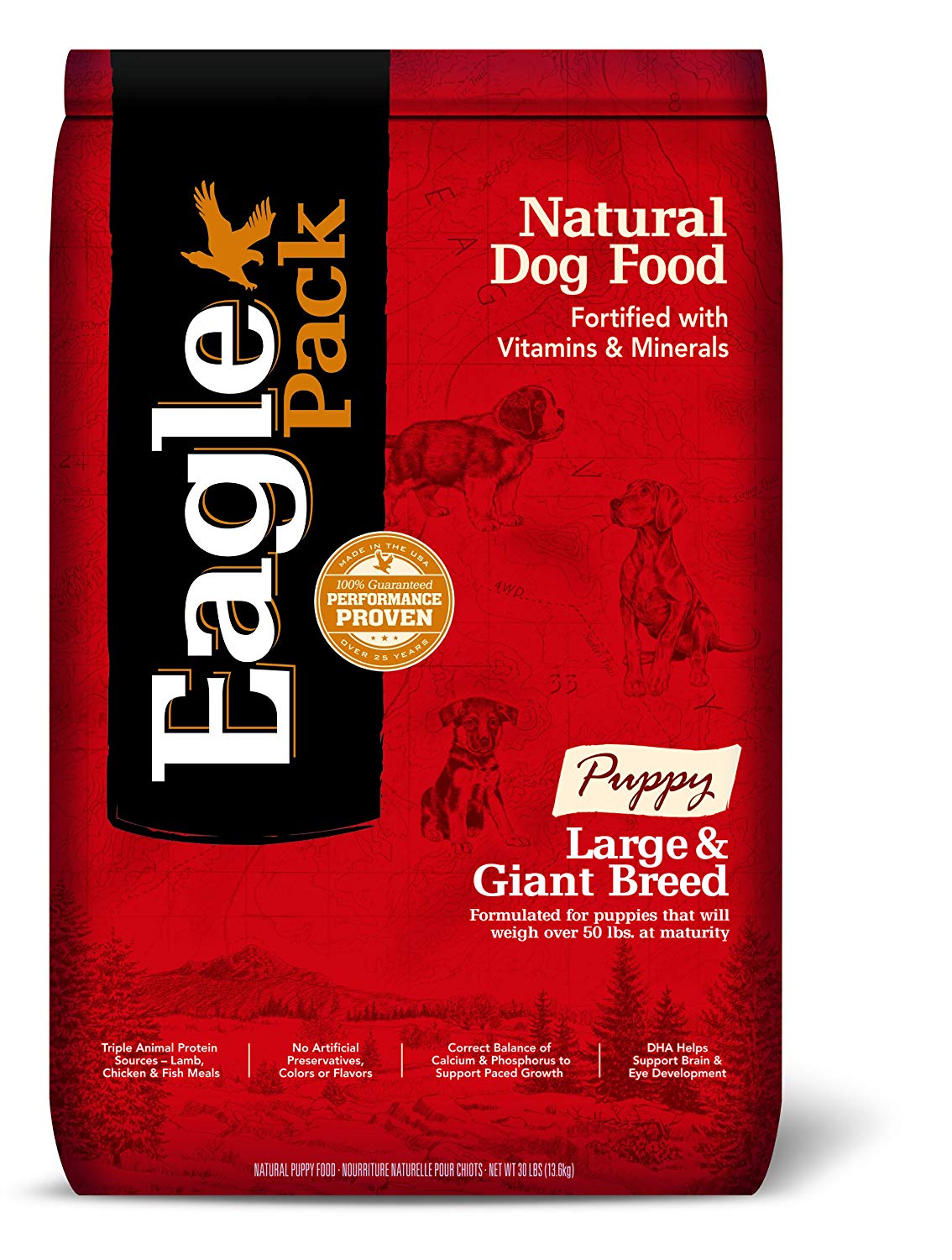 Eagle Pack Natural Dog Aliments Puppy de race grande et géante