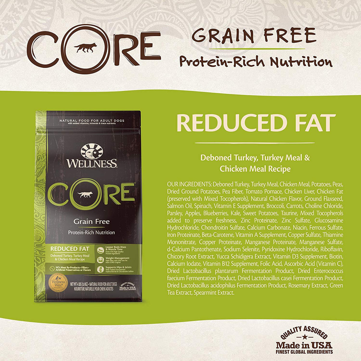 Wellness Core Natural Grain Free Dry Dog Food Reduced Fat