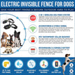 Wireless Dog Fence, Pet Containment System, Up to 1640 Feet Control Range, Waterproof, Adjustable & Rechargeable 2-in-1 Set, Outdoor Electric Fence for Dogs