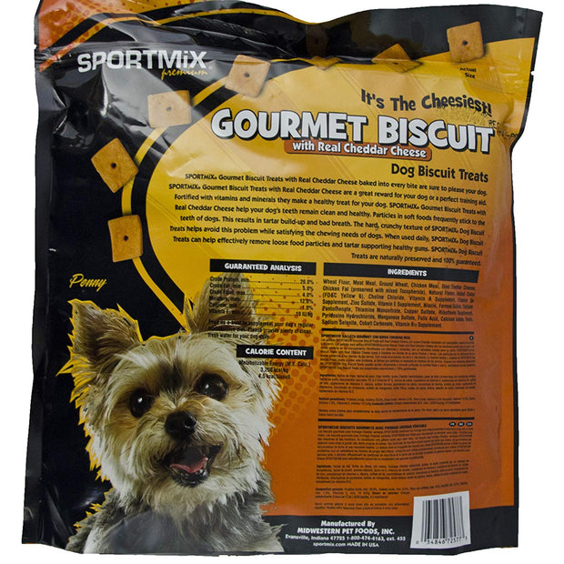 Sportmix Wholesomes Biscuit gastronomique avec un vrai cheddar Grain Gree Dog Treats, 3 lb.