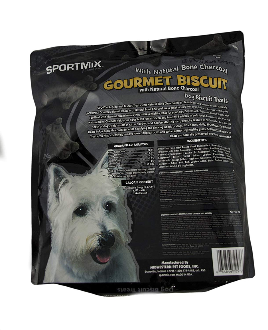 Biscuit gastronomique SportMix avec du charbon de bois et des friandises pour chiens sans grain, 3 lb, paquet de 8