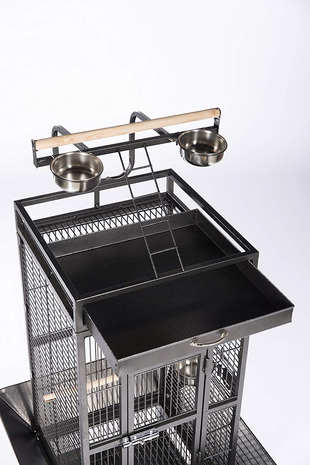 Prevue Pet Products Wrought Iron Select Bird Cage Black Hammertone 3151BLK