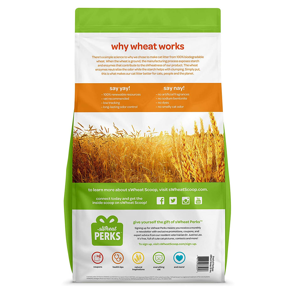 sWheat Scoop Multi-Cat All-Natural Clumping Cat Litter