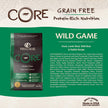 Wellness Core Natural Grain Free Dry Dog Food Wild Game Duck, Turkey, Boar & Rabbit
