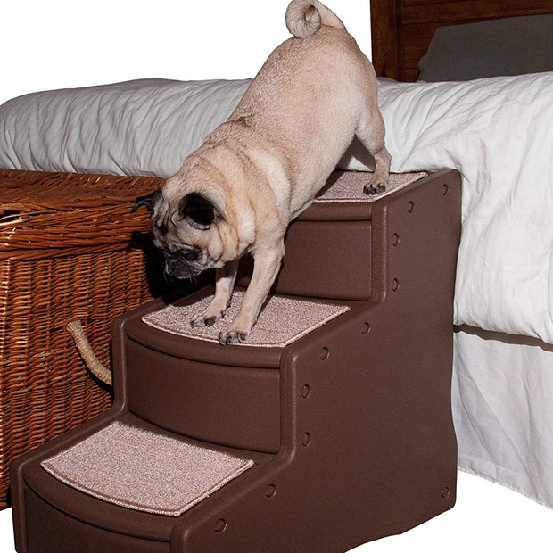Pet Gear Easy Step III Pet Stairs, 3-Step for Cats/Dogs, Removable Washable Carpet Treads