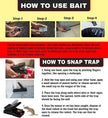 Certified Mouse Rodent Rat Poison Trap Killer-Child and Dog Resistant-Disposable 4 Pack Bait Chunks Stations with Large Heavy-Duty Reusable Rat Snap Trap Complete Pack for Rodent Free Home