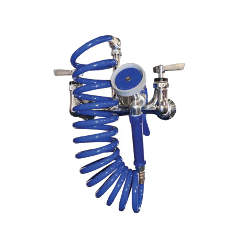 Wall Mount Faucet, Aluminum Spray Head, Coil Hose