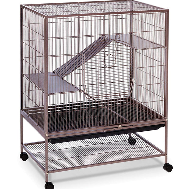 Cage de rat et de chinchilla prévue 495 rose saupoudrée de terre, 31 x 20,5 x 40 po