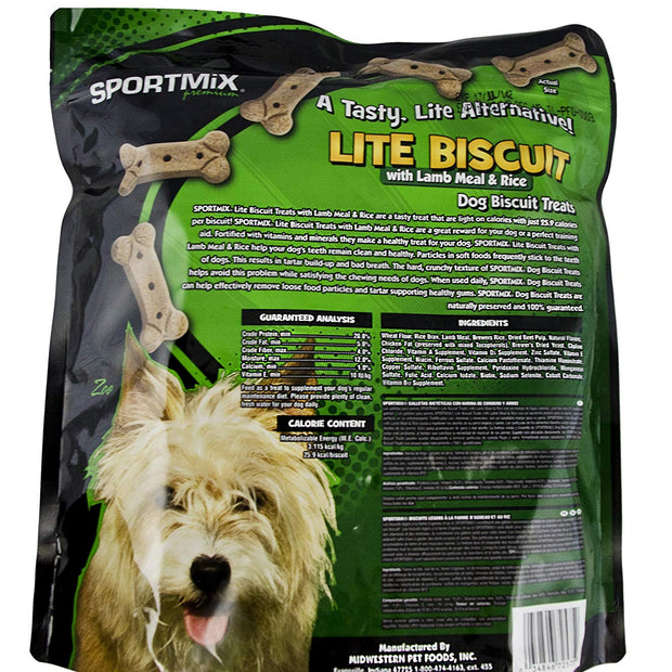 Sportmix Wholesomes Lite Biscuit avec des farines de chiens gratuites de farine d'agneau, 3 lb.
