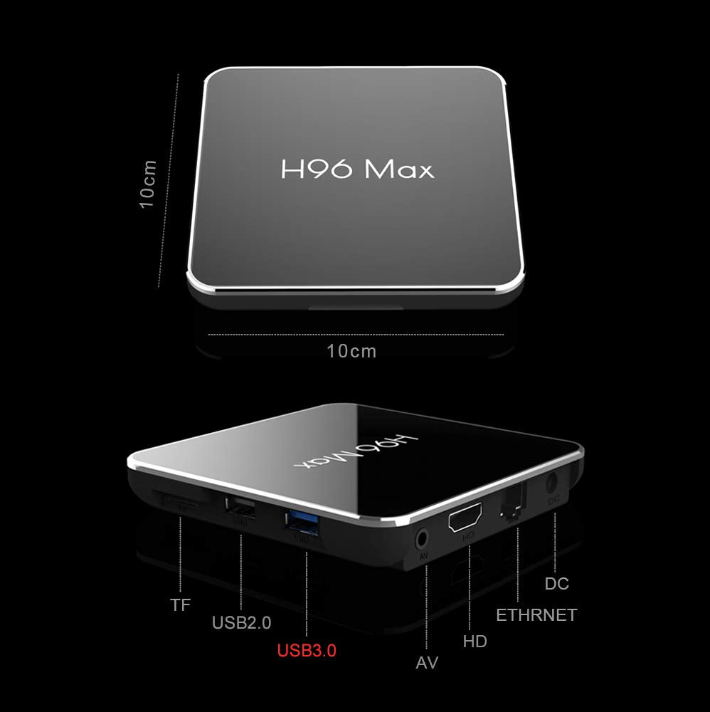 H96 Max X2 S905X2 4GB DDR4 RAM 64GB ROM 4K Android 8.1 5G WiFi USB3.0 TV Box Voice Command Remote Control